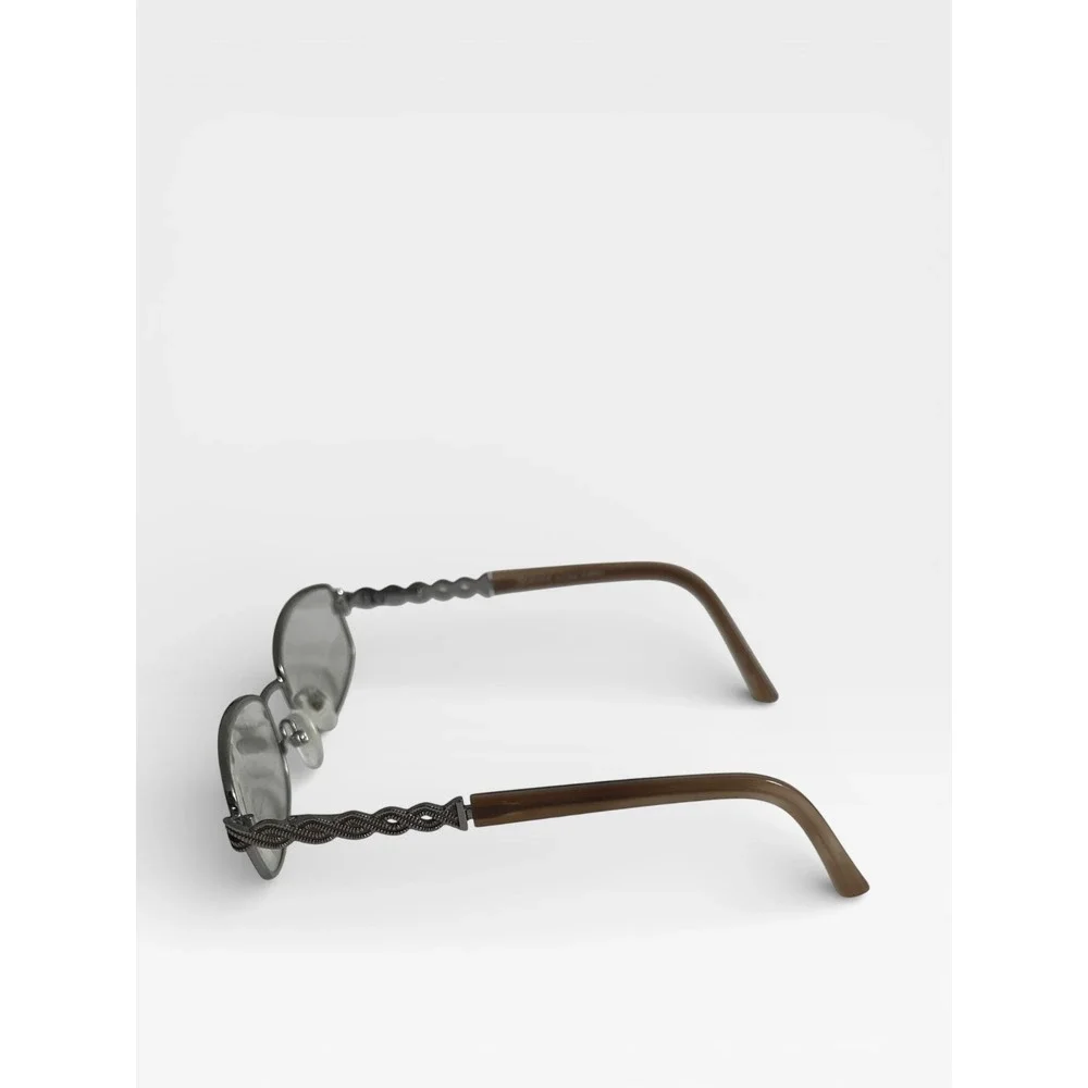 Genevie Boutique Modern Aubrey Brown‎ Oval Eyeglasses Braided 51-18-135 Frames